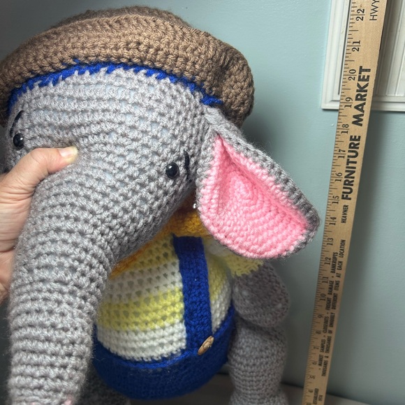 Handmade Crochet Elephant - Picture 3 of 8